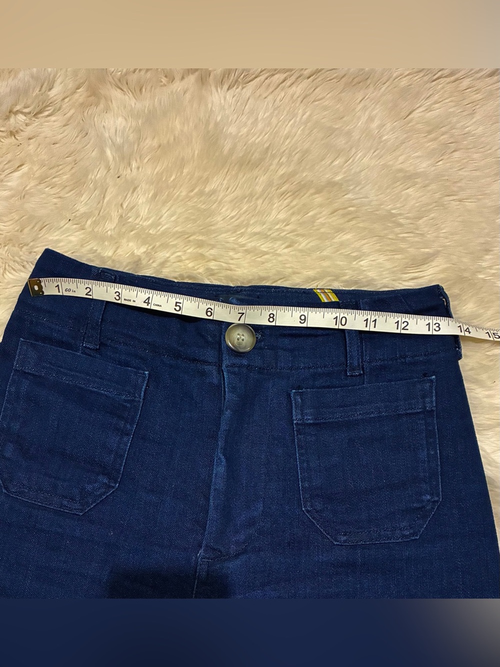 Anthropologie Maeve Colette Crop High-Rise Wide Leg Jeans, Dark Blue, Women’s 26 - Picture 10 of 16